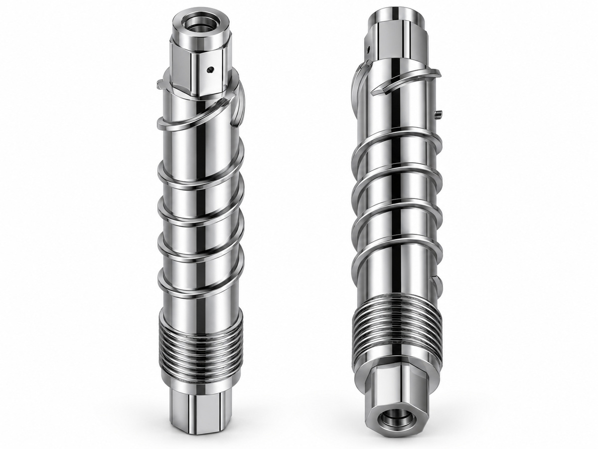 Long screw (rear) for Erema laser filter Ø76 x 484 mm