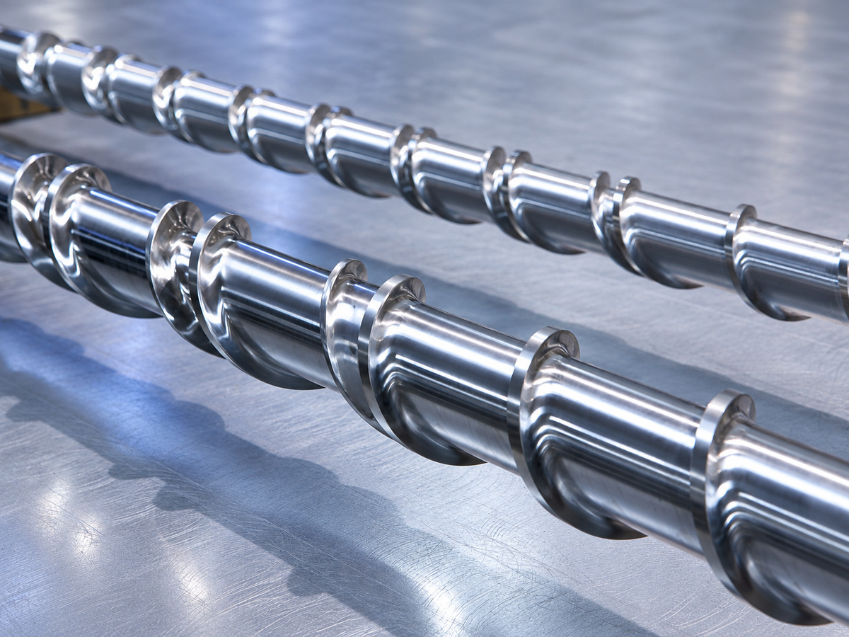 Bimetallic barrel and screw
